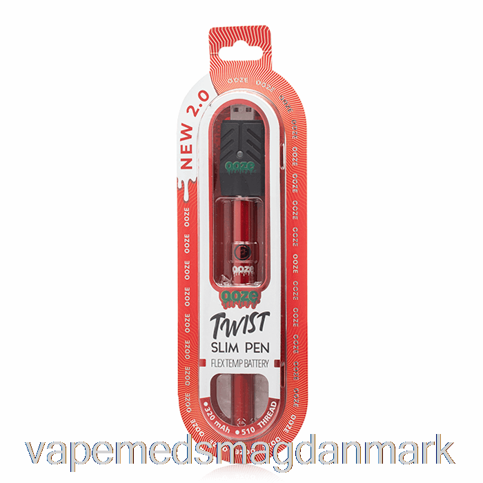 Vape Juice Ooze Slim Twist Pen 2.0 Flex Temp Batteri Rubinrød